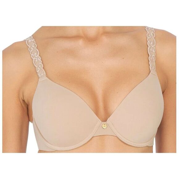 C19 Natori Pure Luxe Custom Coverage Contour Underwire Bra Size 32B 732080 - Picture 1 of 7